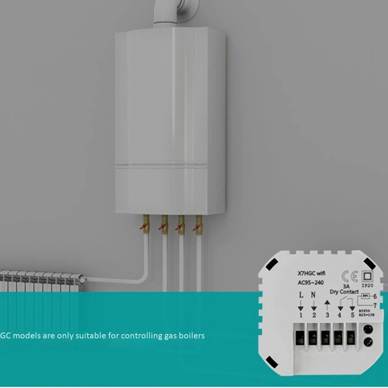 Imagem -02 - Tuya Smart Wifi Termostato Controlador de Temperatura Display Lcd Termostato Inteligente Compatível X7h