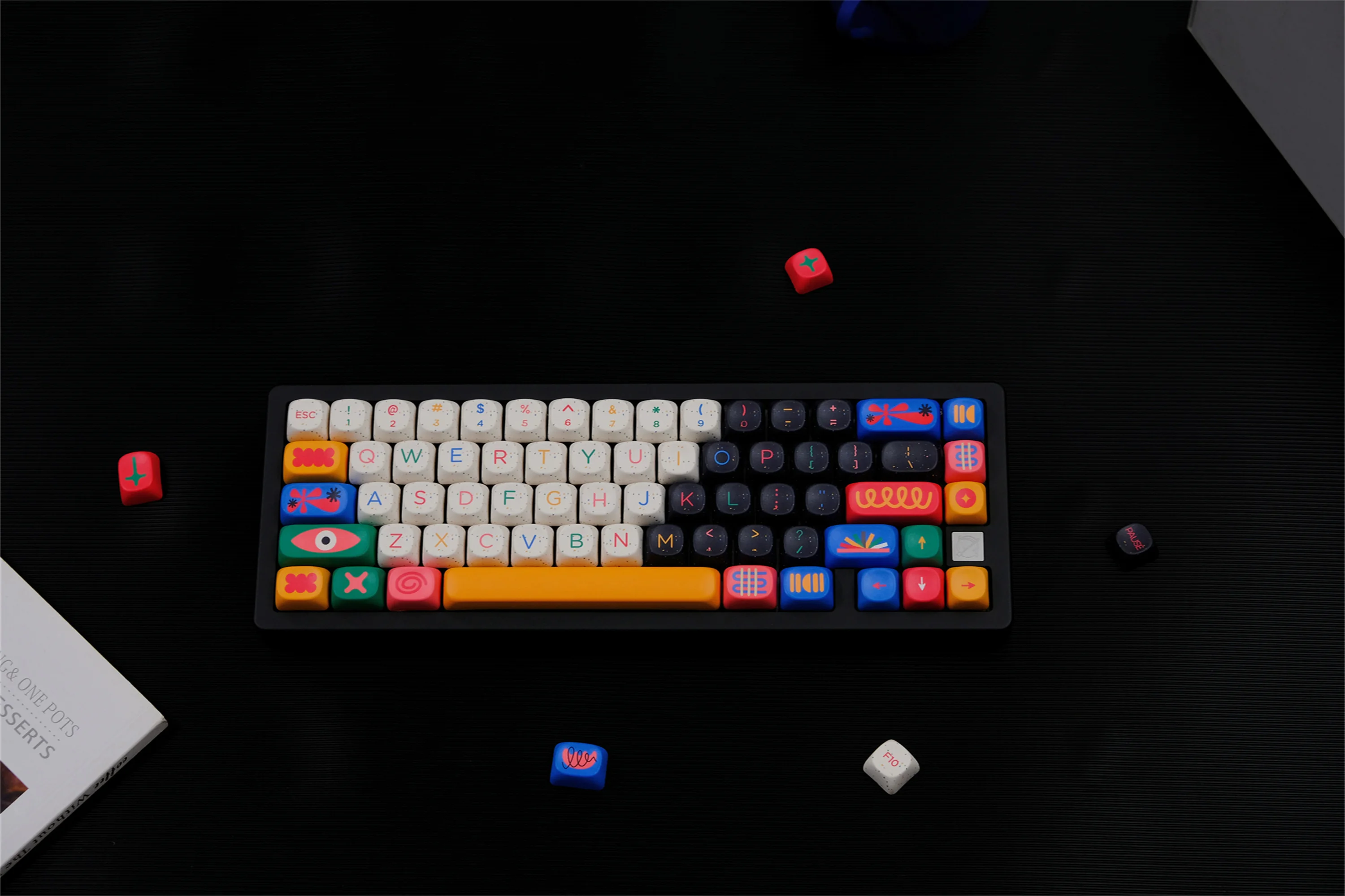 أغطية مفاتيح عزر 126 مفتاح PBT Keycap MOA XOA Profile DYE-SUB Wooting مخصصة للوحة المفاتيح الميكانيكية CHERRY MX Switch #1