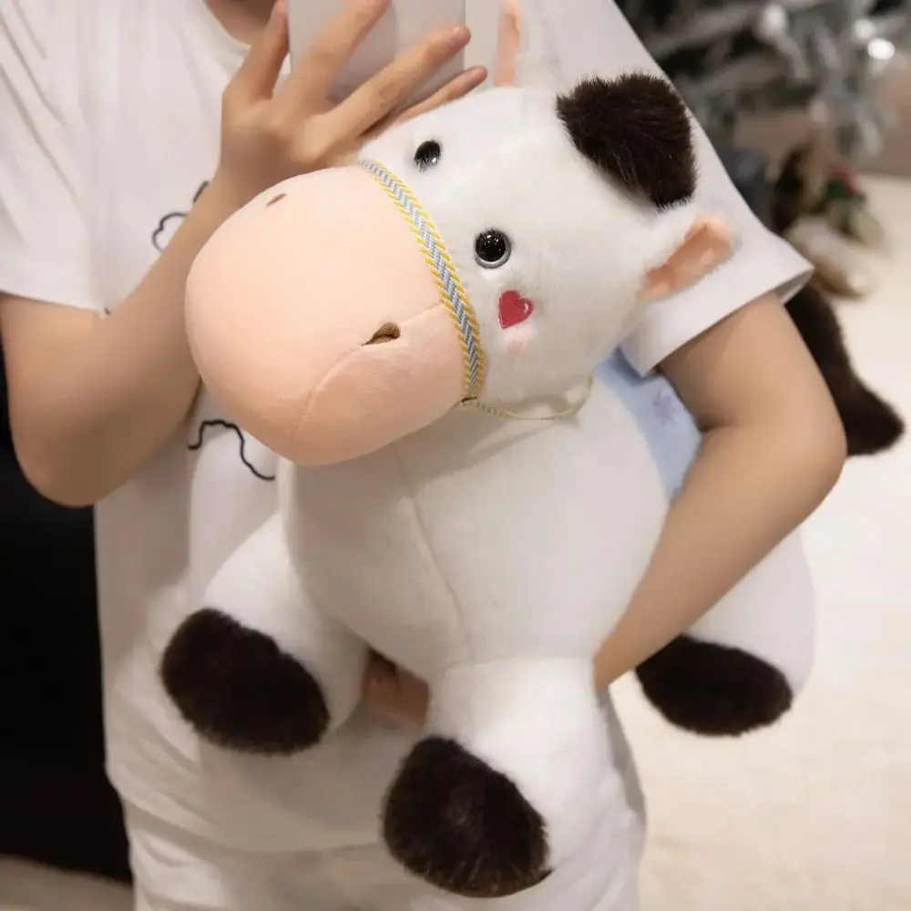 ของเล่นม้าจำลองแบบยืน ขี่ได้ หางฟู ขนนุ่ม น่ารัก หางม้าพองฟู ตุ๊กตาม้าการ์ตูนสำหรับเด็ก