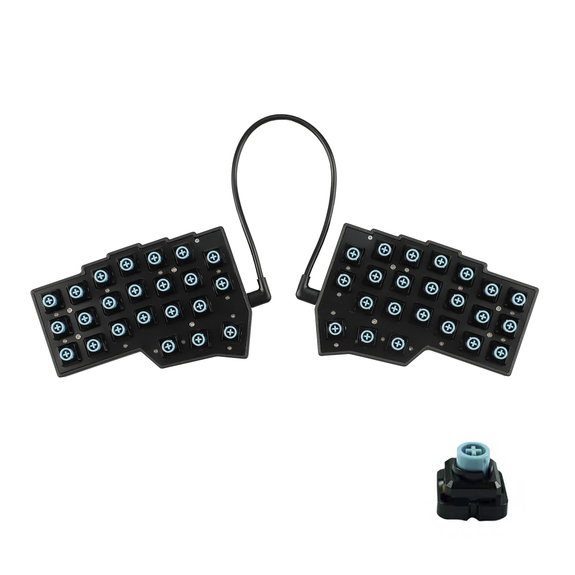 YMDK EC-Corne 45g Topre Split Keyboard 46 Keys Ergonomic 40% Layout QMK Vial All Key Programmable Mini Independent Keyboard