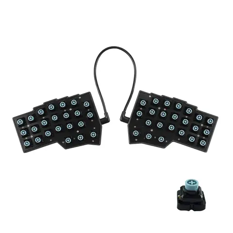 YMDK EC-Corne 35g 45g Topre Split Keyboard 46 Keys Ergonomic 40% Layout QMK Vial All Key Programmable Mini Independent Keyboard