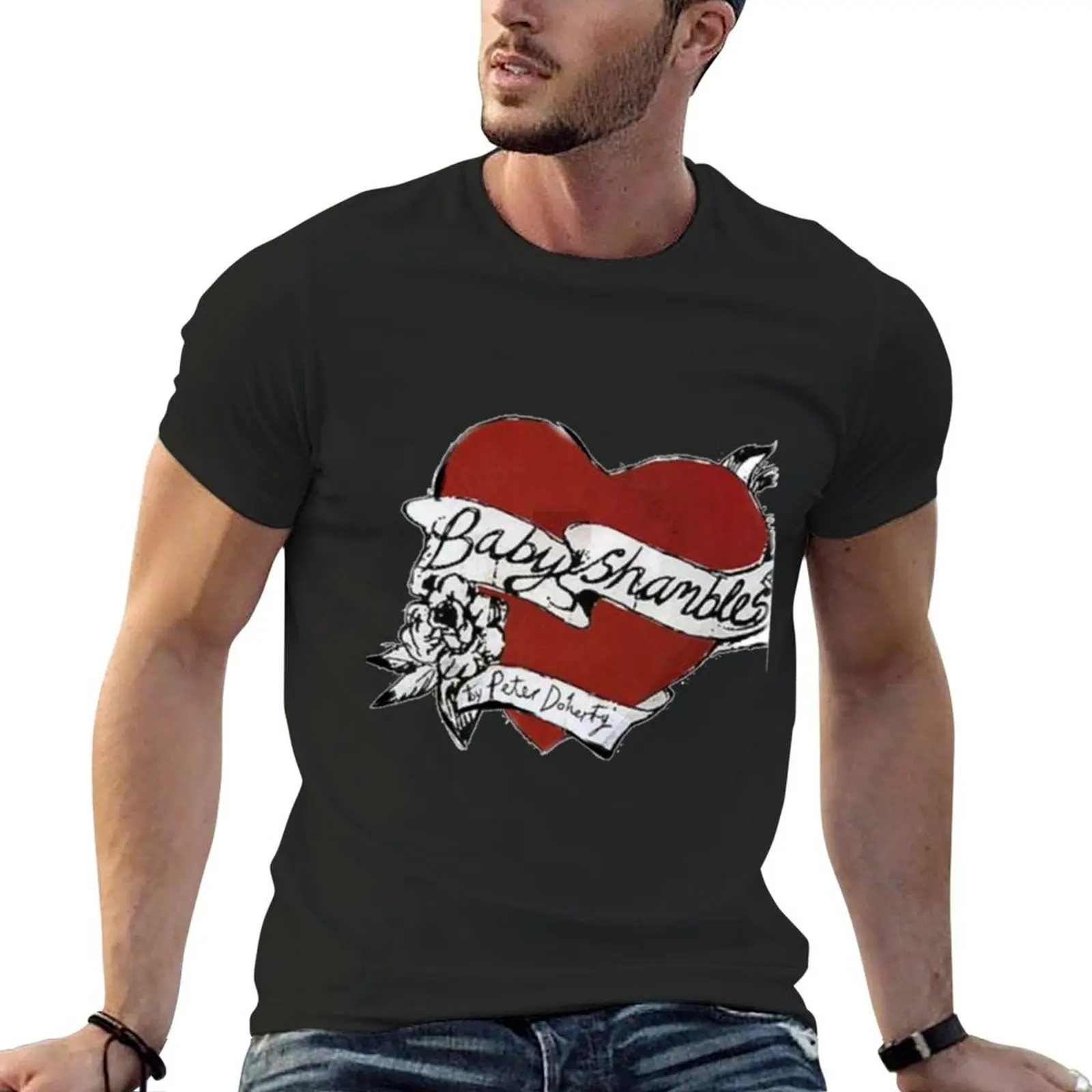 

Babyshambles, Pete Doherty, heart tattoo design T-Shirt graphics cute clothes t shirt men