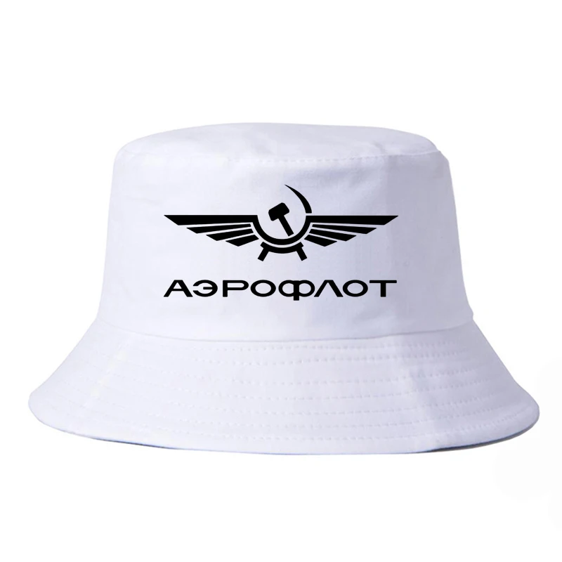 

Aeroflot CCCP Civil Aviation USSR RUSSIA AIRFORCE bucket hat Men Fashion Brand Summer harajuku Flat hat Men fishing cap gorra