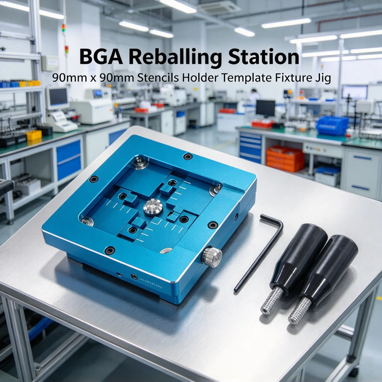 Hot Sales Universal BGA Reballing Station 90mm X 90mm Stencils Holder Template Fixture Tool Jig For BGA Chip Repairing