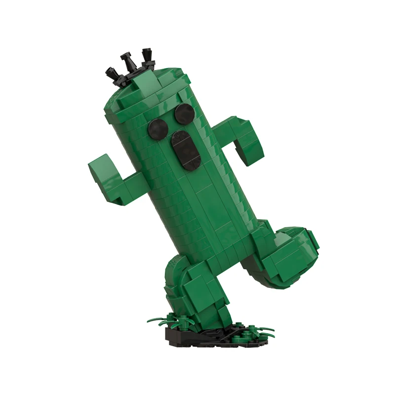 Cactuar Monster Building Block Kit Anime Game Sabotender Cactender Bonsai Plant Cactus Figure Brick Model DIY Kid Toy