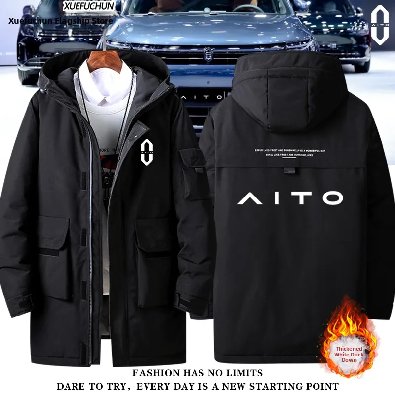 

Aito Car 4S Store Outdoor Workwear down Jaet Coat Men's Autumn Winter Clothes Warm Thiened Polyester Fiber Long Sve Zi...