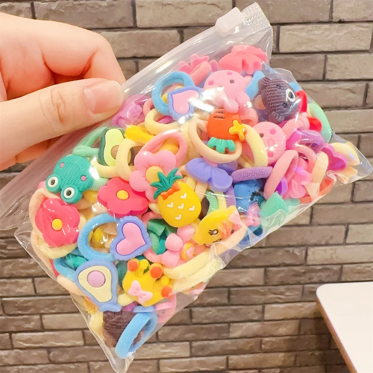 Children's Rubber Band Girl's Rubber Band High Elastic Durable Hair Accessories Do Not Hurt Hair Small Scrunchie for Children image 2