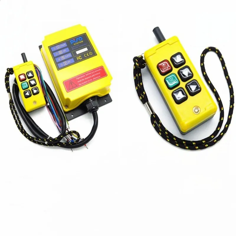 

Industrial Remote Control Crane Transmitter F21-4D 6 keys receiver+ 2 Speed 2 Transmitters DC12V 24V AC36V 110V 220V 380V