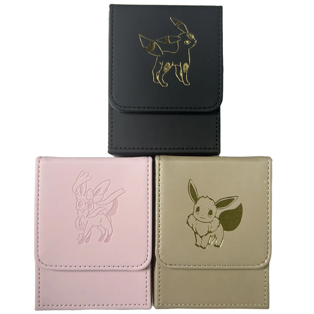 

Коробка для хранения карт PTCG своими руками, самостоятельная работа, P.M. Eevee Umbreon Sylveon, игровая коллекция, коробка для колоды карт, флип-палубный чехол