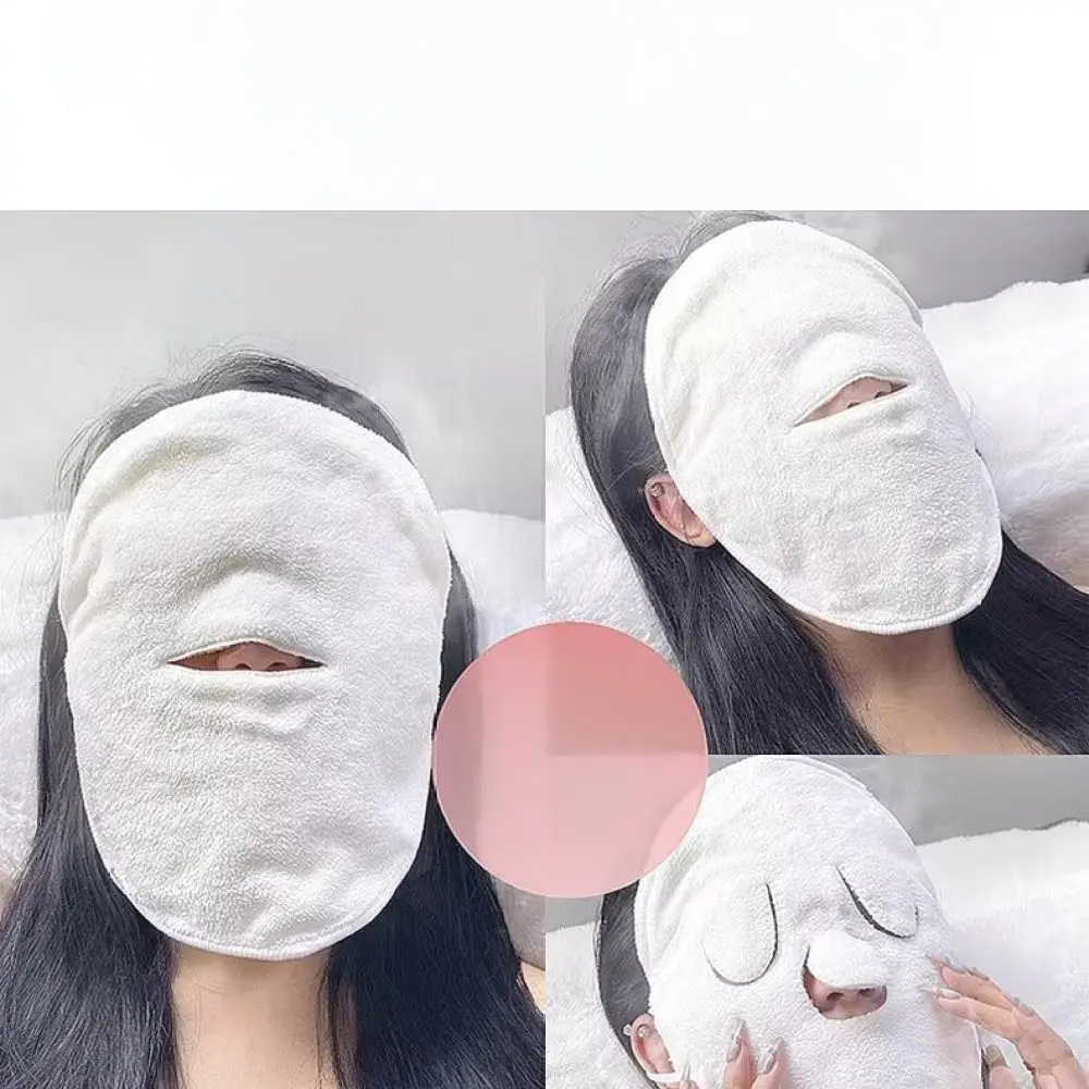 Reusable Facial SPA Towel Hot Cold Compress Mask Coral Fleece Beauty Steamer Pore Opening Cleansing Moisturizing Tool