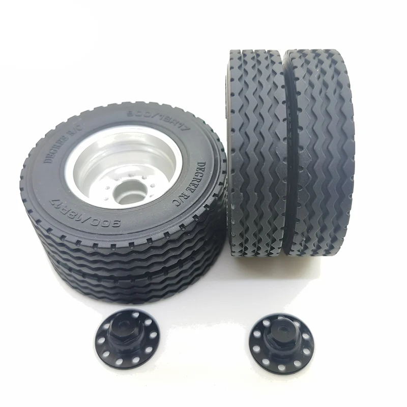 

1 Pair Metal Hub Wheel and Diameter 62mm Rubber Tires for 1/14 Tamiya RC Truck Trailer Tipper Scania 770S MAN Benz Volvo Car