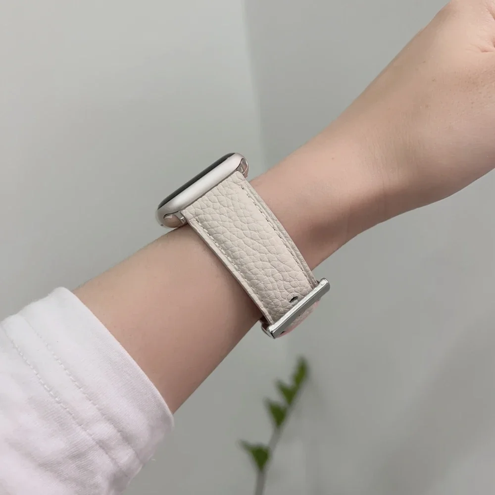 優れたレザーループ Apple Watch バンド女性シリーズ 10/9/8/7/6/5/4 38 ミリメートル 40 ミリメートル 41 ミリメートル 42 ミリメートル 44 ミリメートル 45 ミリメートル 46 ミリメートル 49 ミリメートルストラップ
