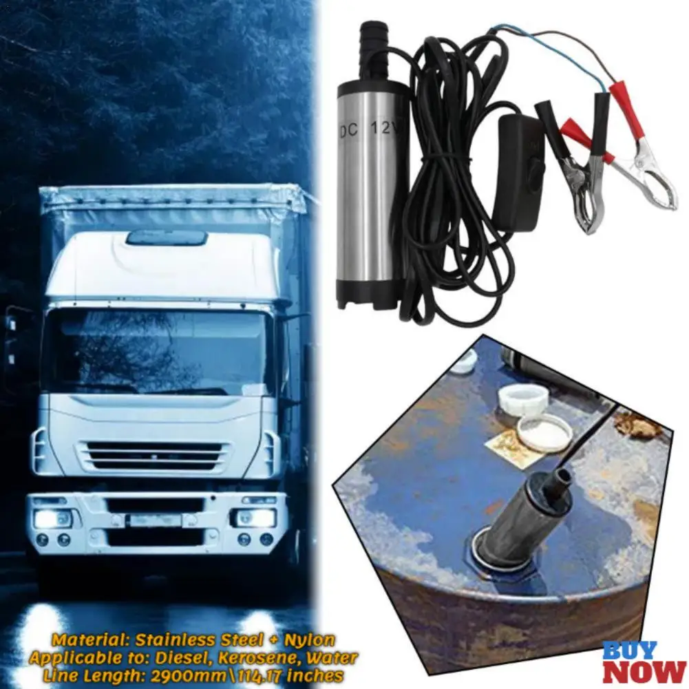 NEW Oil Pump DC12V Electric Fuel Transfer Pump Water Oil Transfer Refueling Submersible Pumps For Engine Boat Motorbike Cars