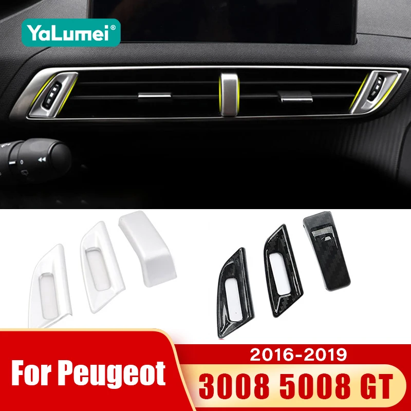 

Для Peugeot 3008 5008 GT 2016 2017 2018 2019: Декоративная накладка на центральный воздуховод кондиционера, аксессуары