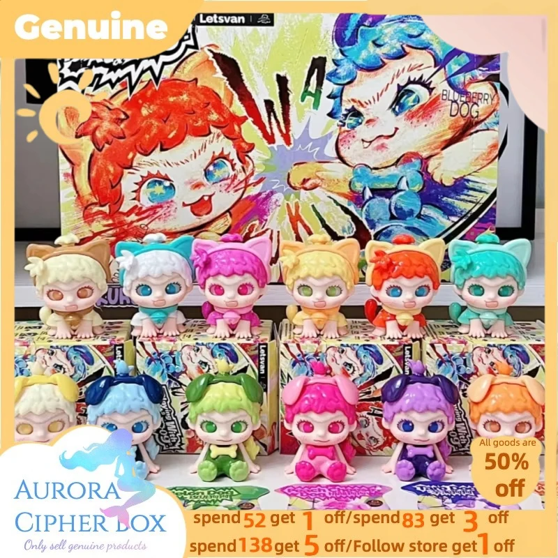 

Подлинная серия Wakuku Play With Cats And Dogs, мини-слепая коробка, милая экшн-фигурка, кукла, загадочная коробка, настольная модель, украшения, подарок