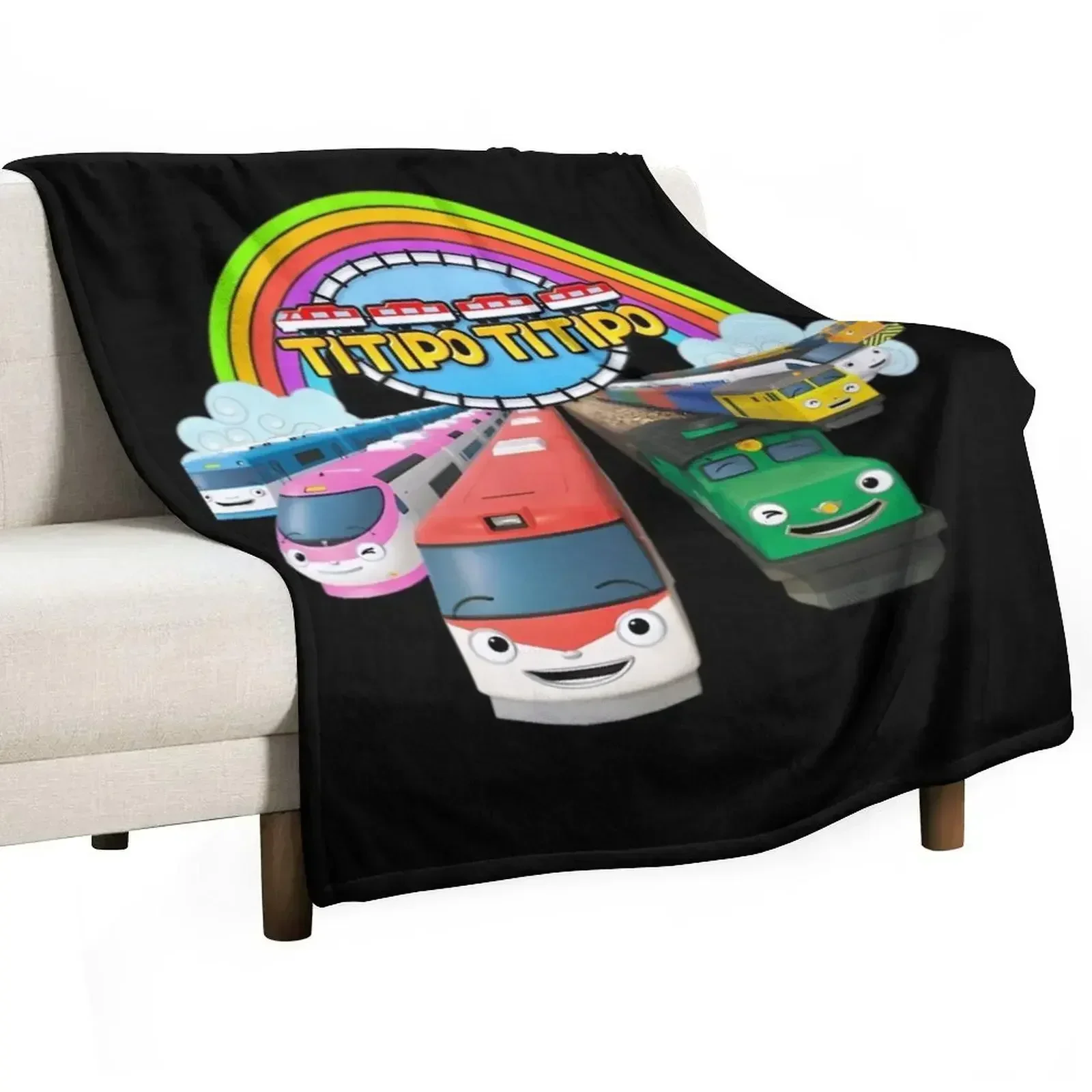 

Titipo And Friends Throw Blanket Cozy Sofa Blanket for TV Watching Napping