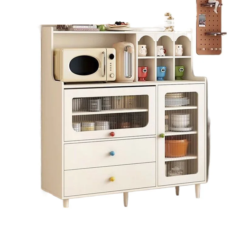 

Solid wood dining side, cabinet and chest, integrated, modern against the wall, simple storage, cabinet