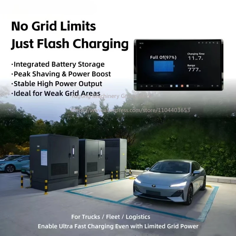 Commercial Level 3 Mobile Rescue Battery Fast EV Charger Energy Storage Emergency Road Rescue DC Fast Charging Stations