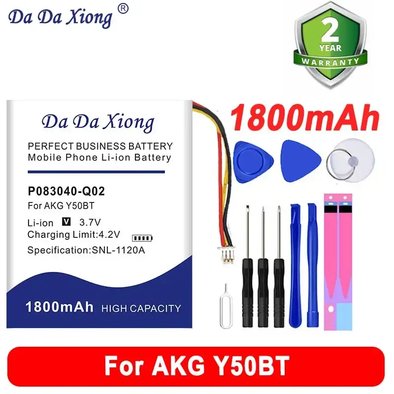 1800mAh New Pattern High Quality Battery P083040-Q02 For AKG Y50BT Send Accompanying Tool