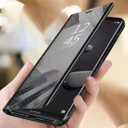 Honor 10x Lite Case For Huawei Honor 200 Lite Mirror Flip Cover Honor200  Honer200Lite Pro Light Magnetic Stand Book Phone Shell