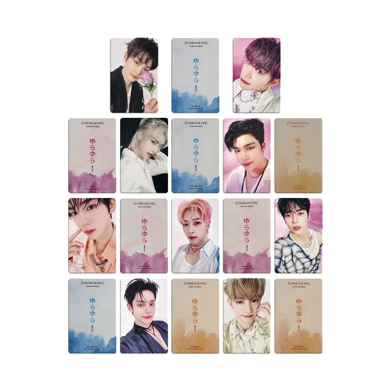 9Pcs/Set KPOP Zerobaseone Japanese Album Photocards ZB1 Gyuvin Jiwoong Yujin Gunwook Selfie LOMO Cards Fans Birthday Collection