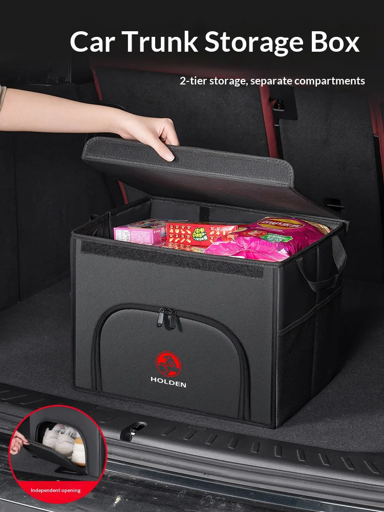 Car trunk large capacity Foldable storage box shoe storage organizing box For Holden Commodore Monaro Trailblazer Emblem Captiva