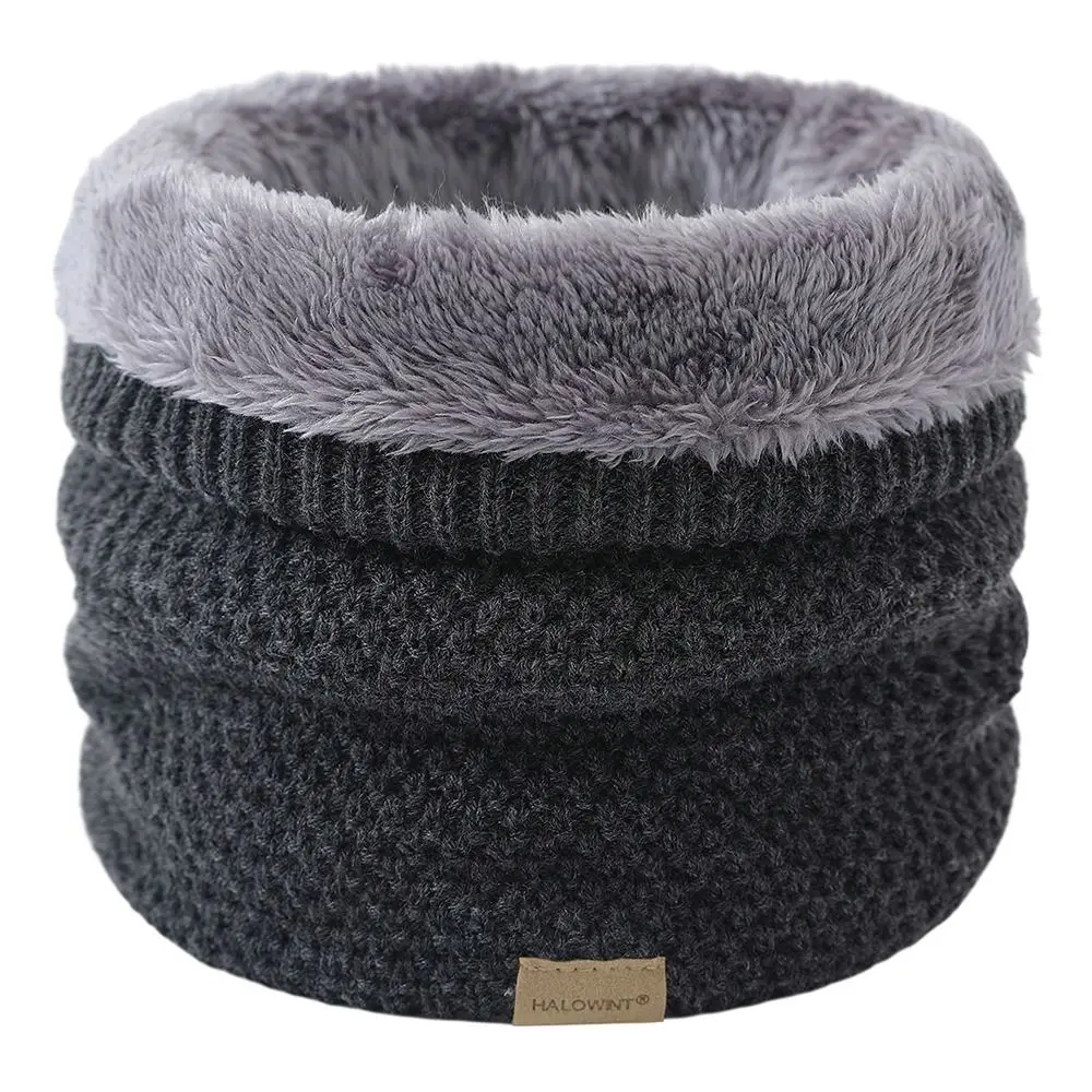 Comfortable Lined Neck Gaiter Thick Knit Thermal Warm Neck Warmer Soft Stretchy Circle Scarf Winter Outdoor