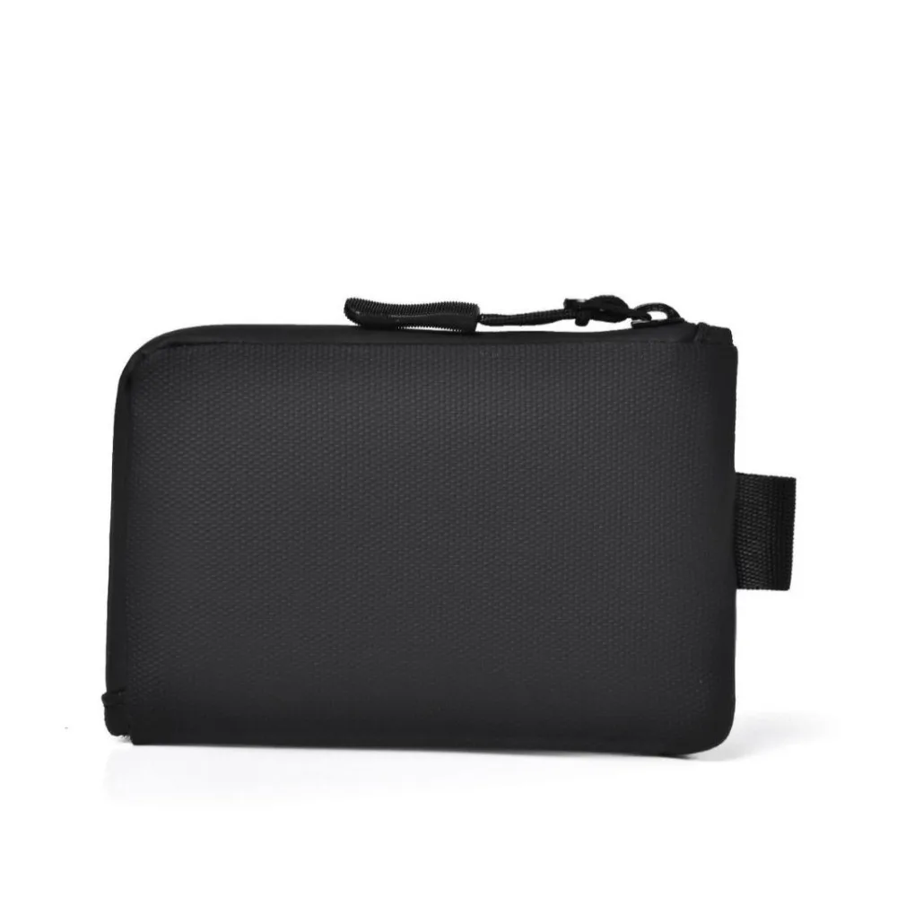 Portable RFID Blocking Rfid Credit Card Holder Ultra-Thin Zipper Men Wallets Nylon Multi-Compartment Zipper Coin Purse