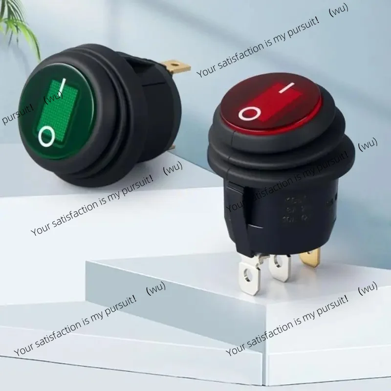 5PCS Moisture Proof Round Rocker Switches 3 Terminals 3 Way without Light for Appliances