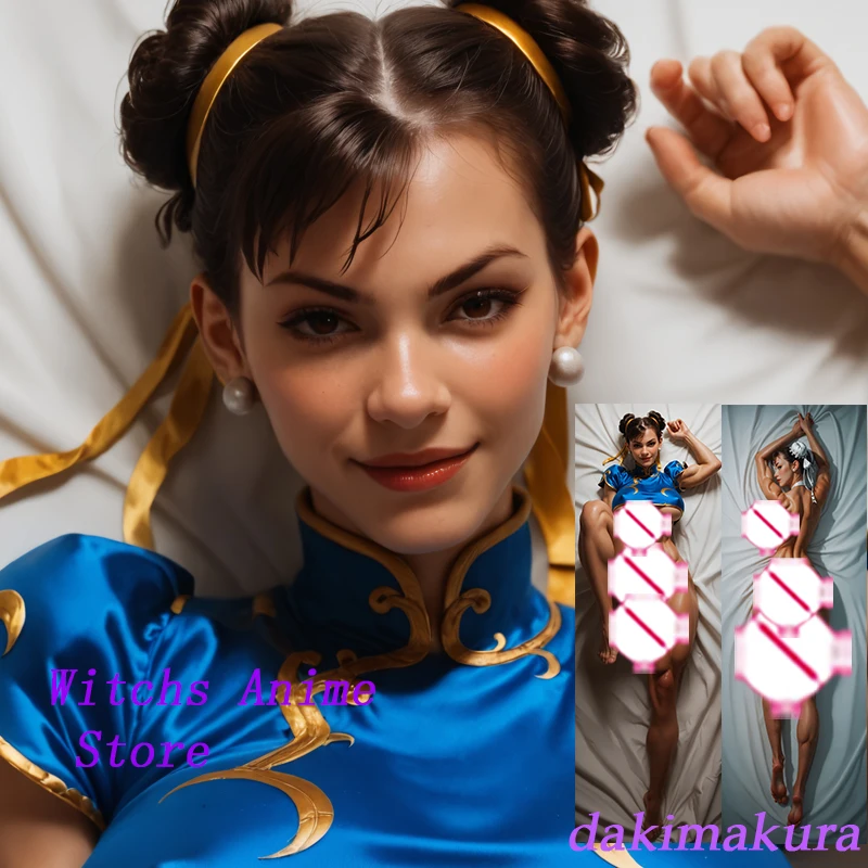 Dakimakura Anime Chun-li futa Double-sided Print Life-size Body Pillow Cover Bedding Gifts