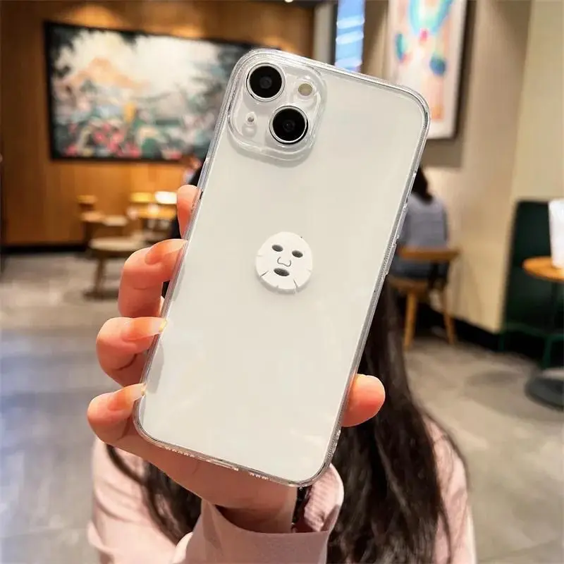 Funny Facial Mask Clear Phone Case For iPhone 17 16 15 14 13 12 11 Pro Max Mini SE 7 8 Plus SE4 17E Air Transparent Covers Funda