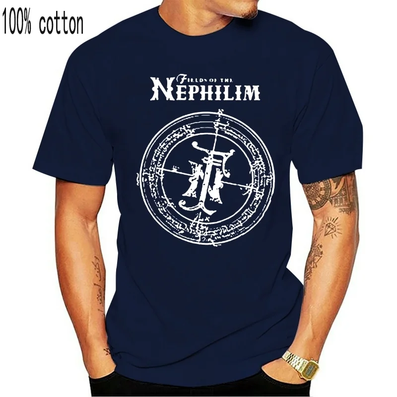 New Fields Of The Nephilim Classic Logo 100% Cotton Licensed FOTN T-shirt 100% Cotton Short Sleeve O-Neck Tops Tee Shirts 2018