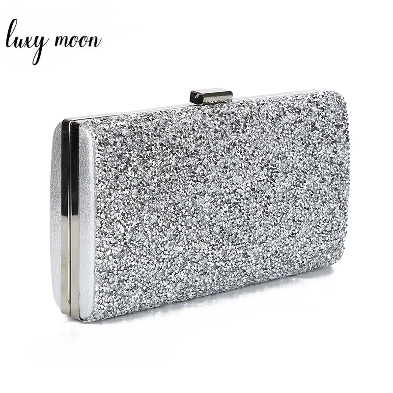 Women\'s Wedding Clutch Purse and Handbag Elegant Evening Clutch Bag for Party Diamond Sequin Gold Silver Shoulder Bag ZD2151