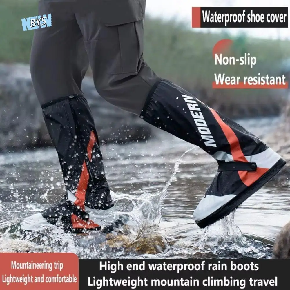 

Waterproof Motorcycle Shoe Covers Thickened High Tube Motorbike Rain Foot Cover PVC Overshoes Non-slip Rainproof Shoes Cover