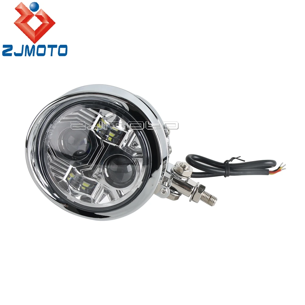 Motorcycle LED Headlight For Harley Custom Softail Sporster Touing Chopper Bobber Cruiser Supermoto Vintage Headlamp Hi/Lo Beam