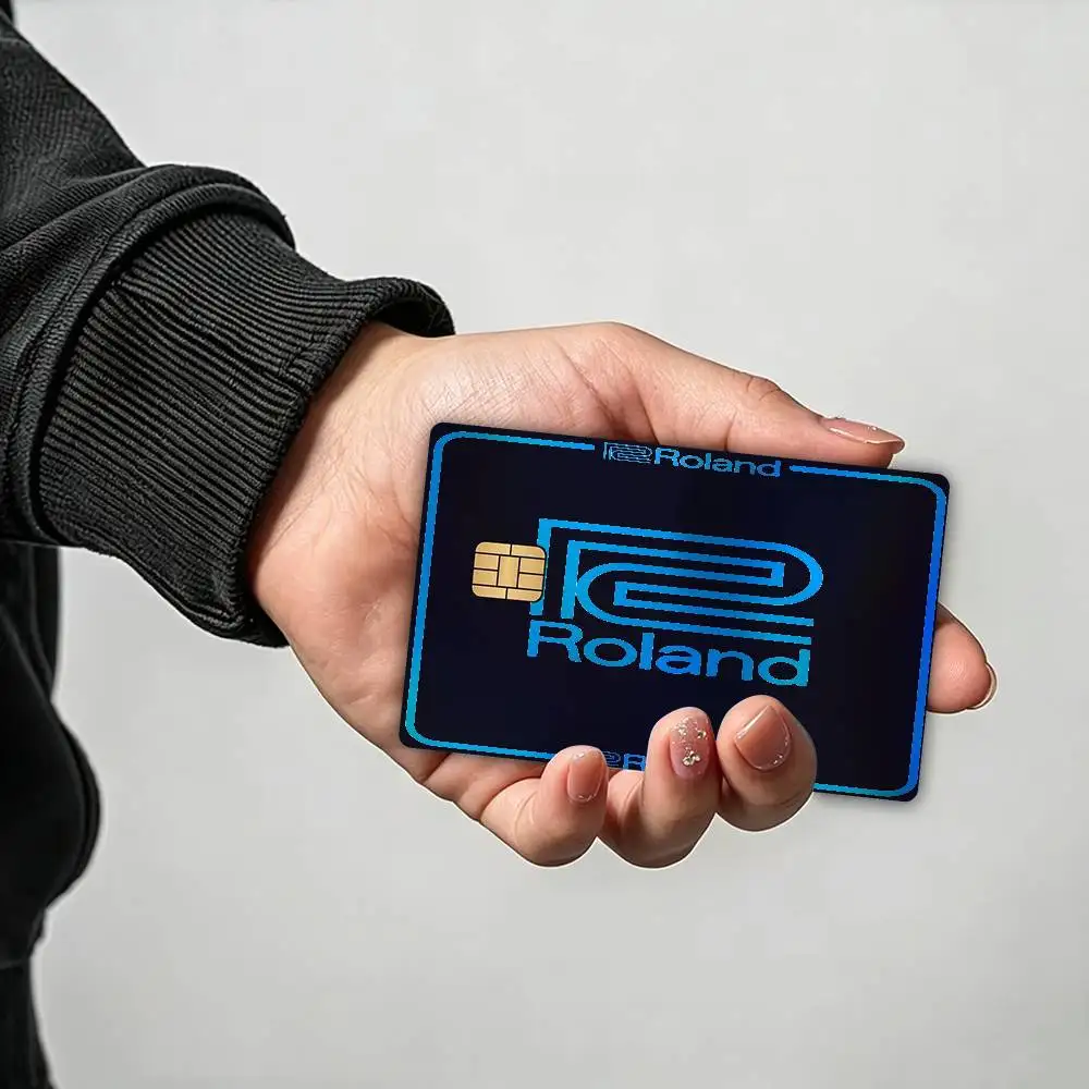 R-Roland Fashion Laser Effect Bank Card Stickers Removable Aesthetic Card Decor