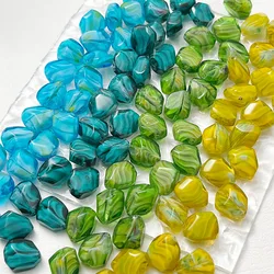 10Pcs 9x13MM Colorful Stone Shape Irregular Lampwork Glass Beads For Jewelry Making Diy Necklace Bracelet Earrings Accessories