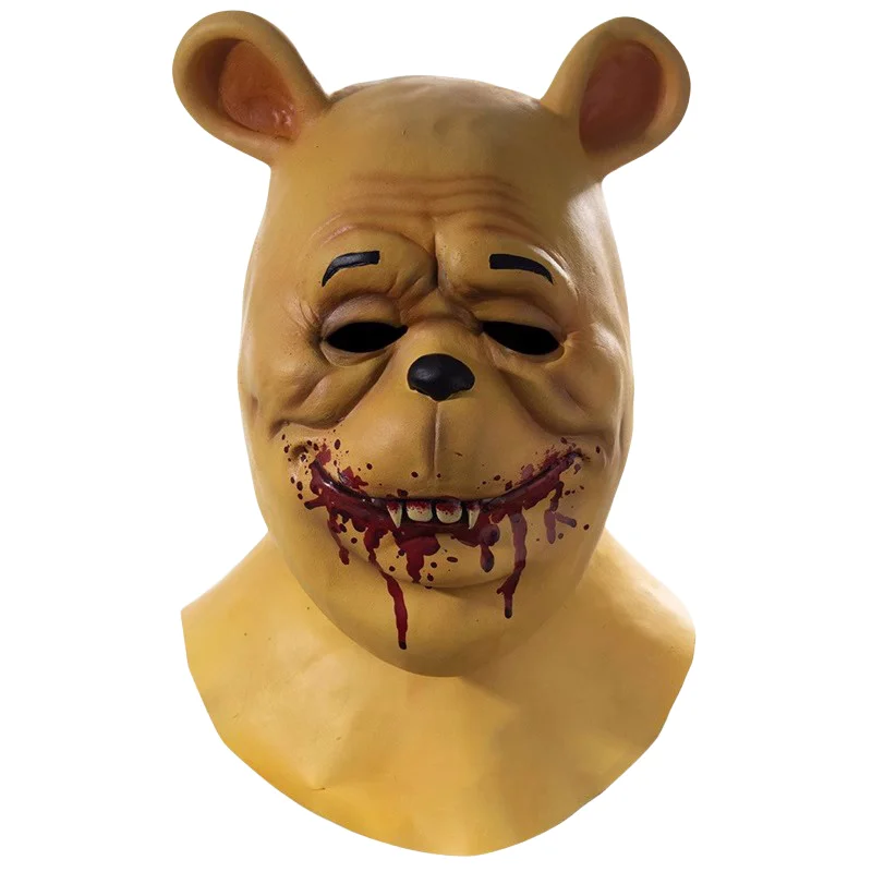 

Halloween Horror Mask Party Makeup Dance Roleplay Bloody Funny Horror Bear Unisex Full Face Adult Latex Headdress