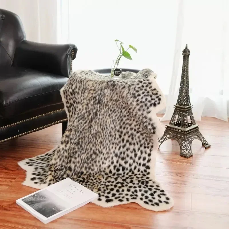 New Simulated Deer Print Leopard Print Rug Soft Comfortable Artificial Carpet Bathroom Bedroom Living Room Floor Mat Home Decor
