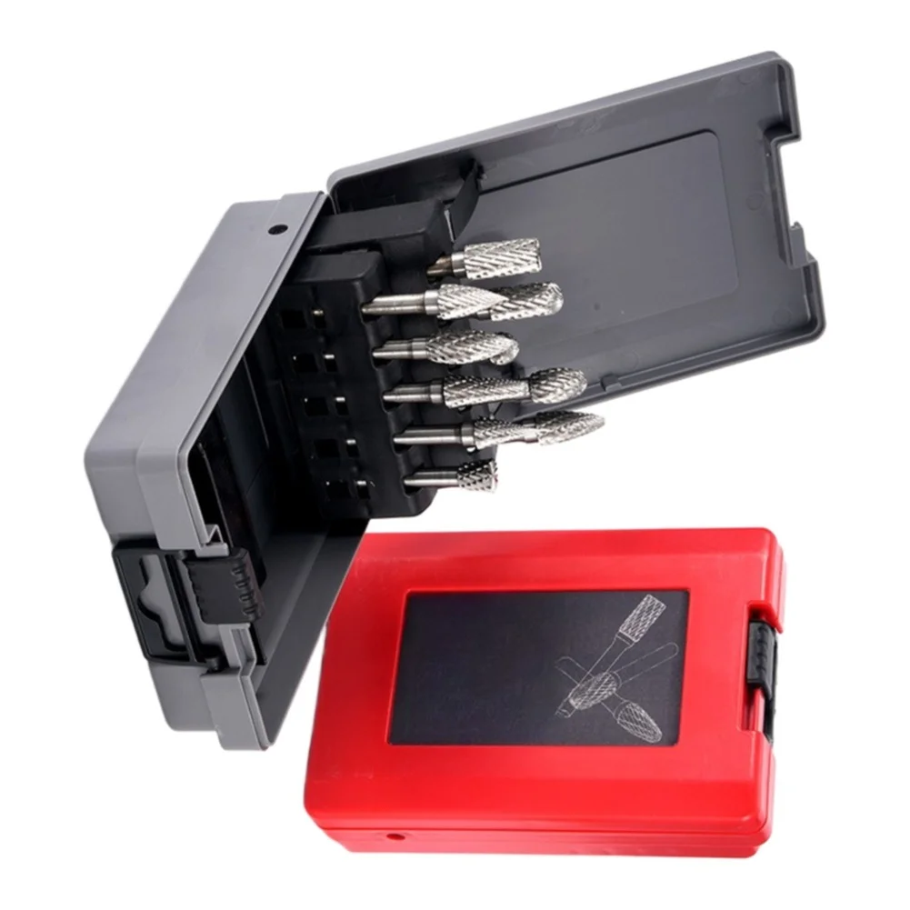 10pcs Carbide Burr Set Rotary File Grinding Bit Abrasive Tools Drill Milling Carving Bit Tool For Metal Wood Steel Polishing