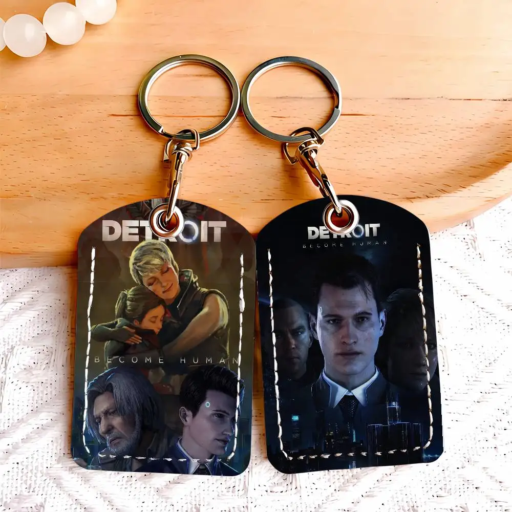Image of Spiel Detroit Become Human) Kartenhalter Schlüsselanhänger Schlüsselanhänger Türschloss Zugang Schutzhülle für Sicherheitsgeschenk