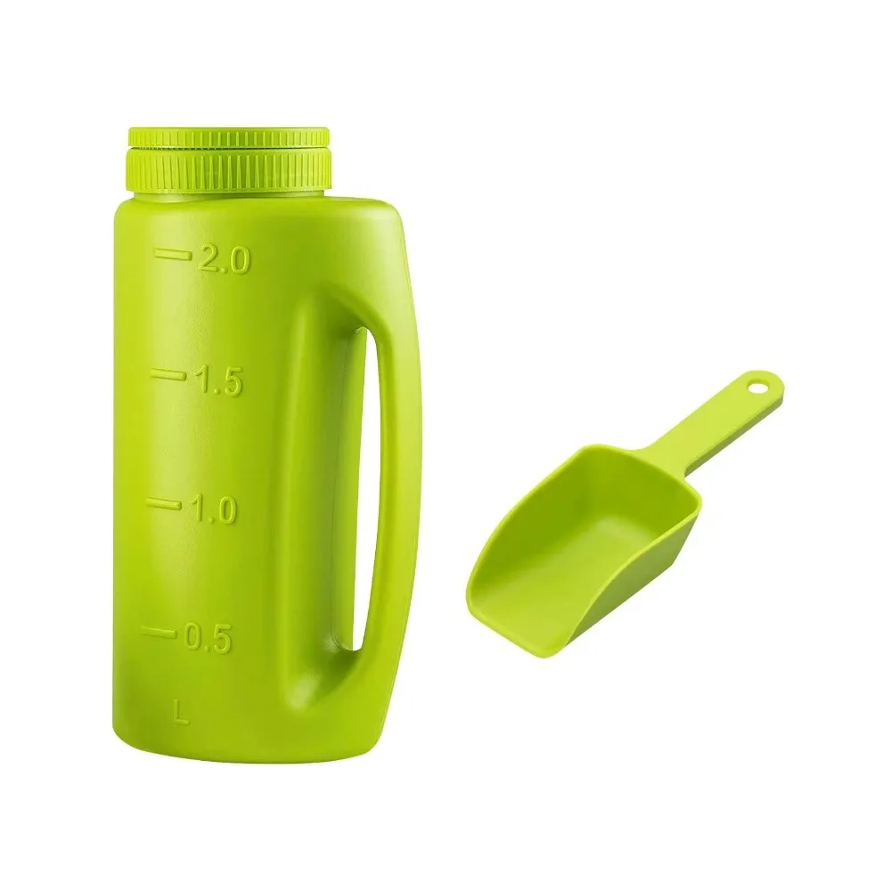 

Large Capacity Handheld Spreaders Portable Adjustable Hand Spreader Multiple Opening Sizes with Shovel Pet Feeder