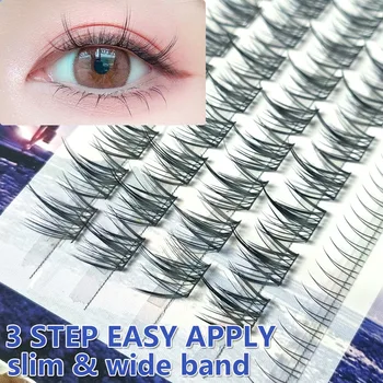 ファンの形をした個々のつけまつげ,3つの部分,フィッシュテールの形をしたクラスターのまつげエクステ,メイクアップツール