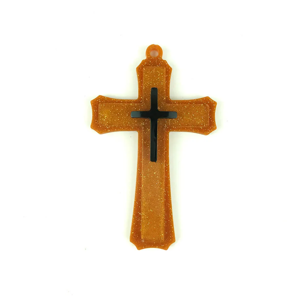 

2 Pcs Epoxy Resin Jewelry Molds Crosses for Making Crafts Pendant Silicone Casting DIY Moulds Necklace