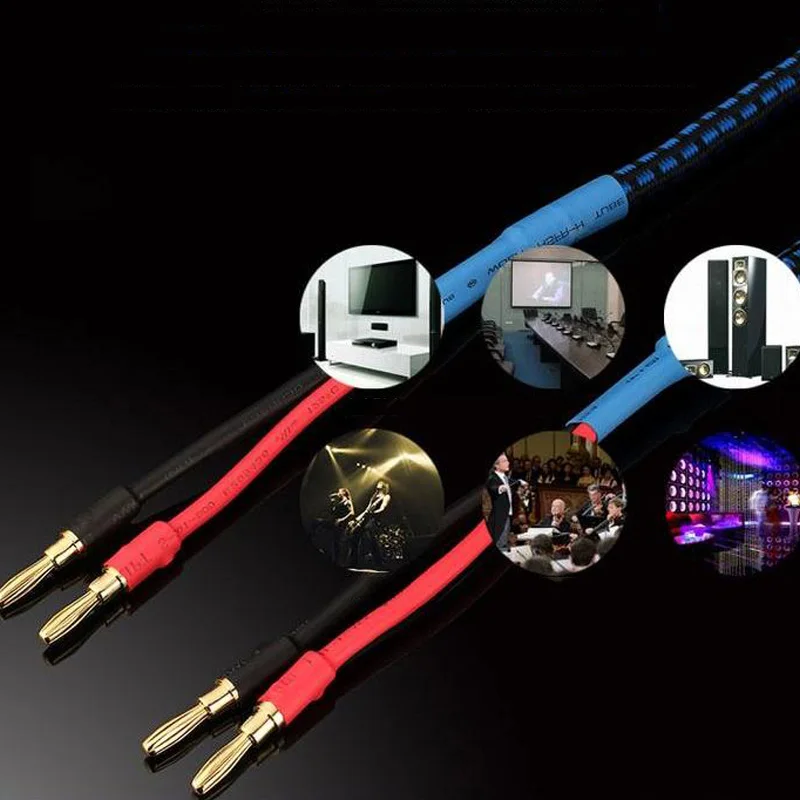 GoSo Болтовой аудиокабель с банановым покрытием, позолоченный аудиофил, Hi-end Bold Line Speaker L11 1 м-30 м