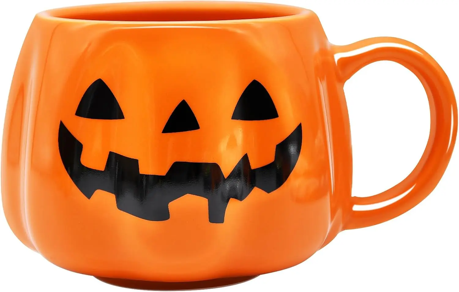 12 oz Halloween Pumpkin Mug Decorations, Happy Halloween Pattern Mug Ceramic Cute Pumpkin Coffee Cup Halloween Birthday Tabletop