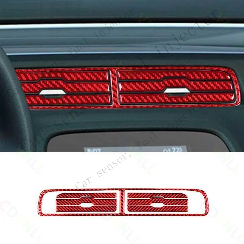 Q+ For Chevrolet Camaro 2010-2011 Red Carbon Fiber Central Console Air Outlet Vent