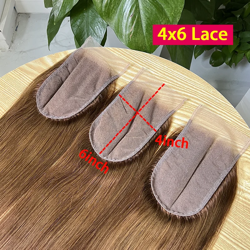 # 4 ألوان مستقيمة 4x6 الدانتيل الشفاف إغلاق 100% شعر الإنسان تذوب الجلد قبل قطعها غير مرئية الدانتيل الخام عذراء الشعر الدانتيل السويسري #3