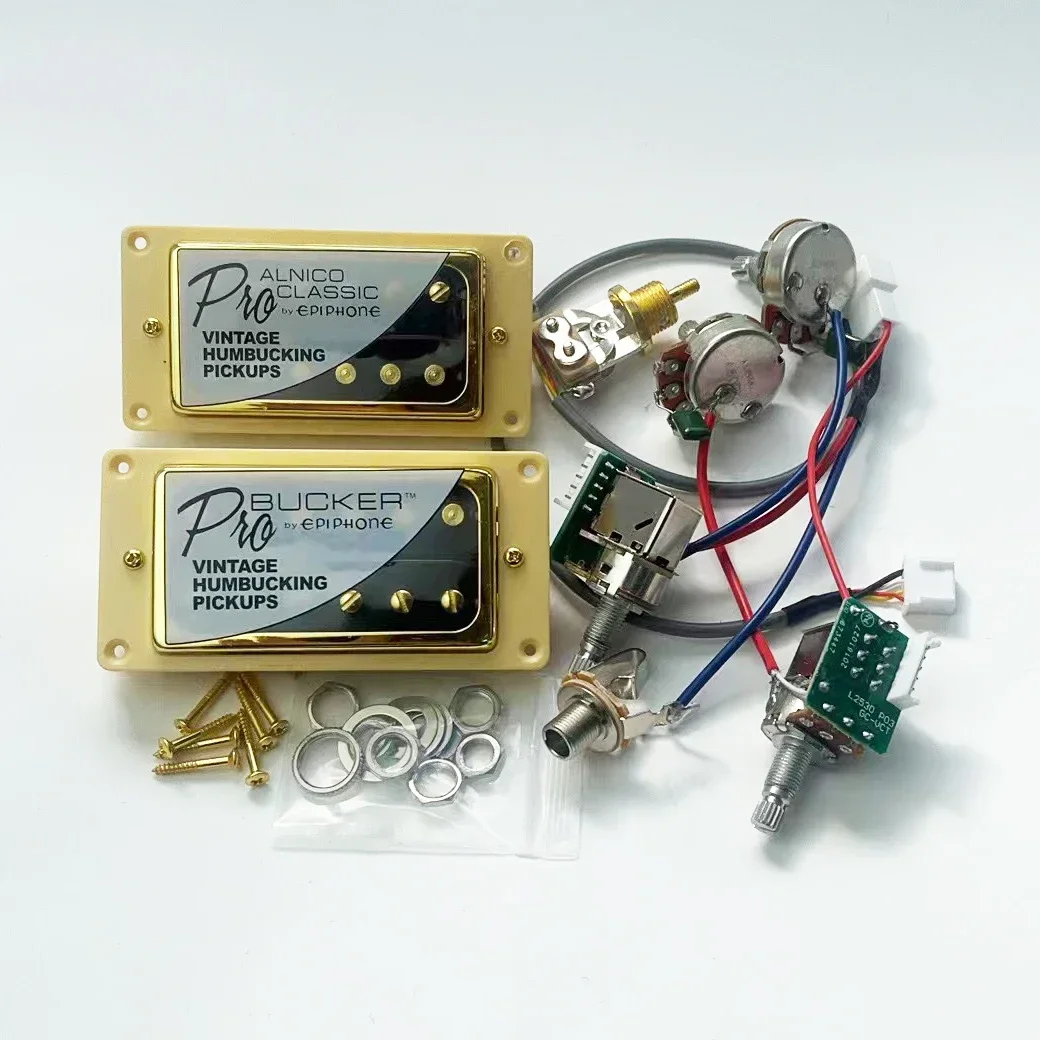 Yue Yun Music Store--Discount Hot Sale--Guitar Humbucker Pickups Alnico Classic 57 pro Bucker with 2V2T Push-Pull Harness