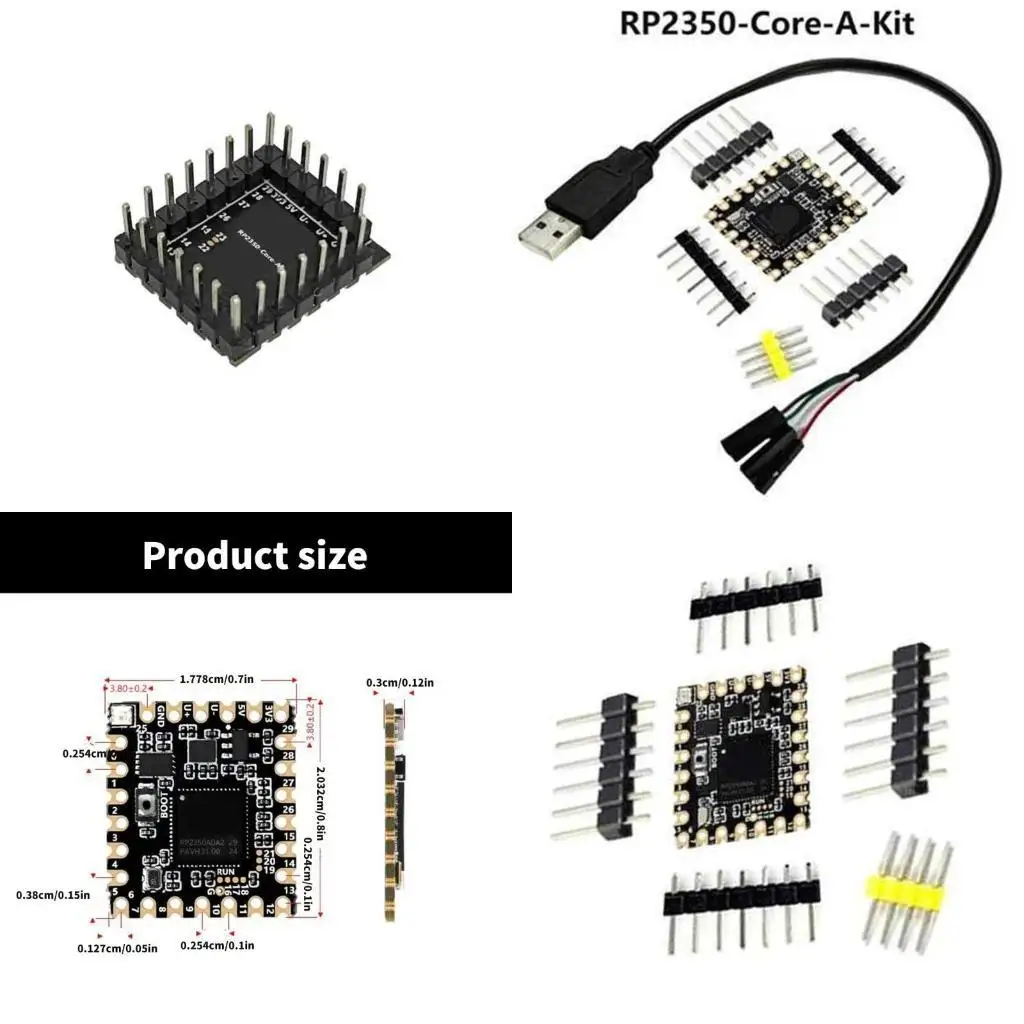 

652F Thin RP2350 CARED MICROCONTROLLER POAD ARM M33 Процессор 520 КБ и 4 МБ вспышка для прототипирования для RPI
